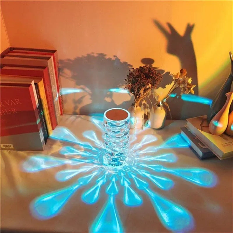 Lampe LED Effet Diamant Rechargeable et Tactile pour Décoration