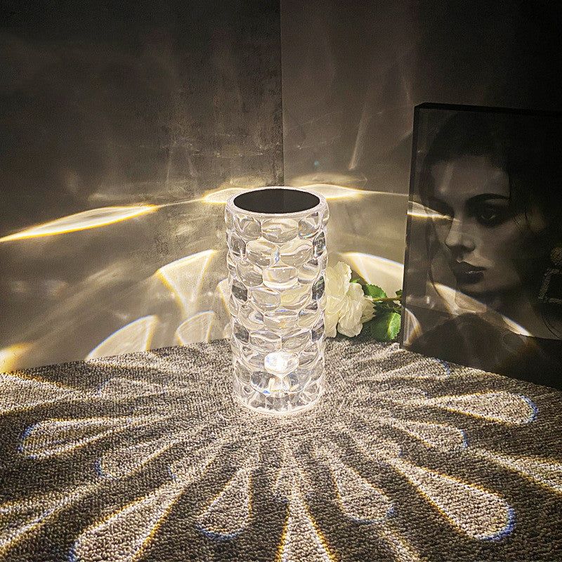 Lampe LED Effet Diamant Rechargeable et Tactile pour Décoration