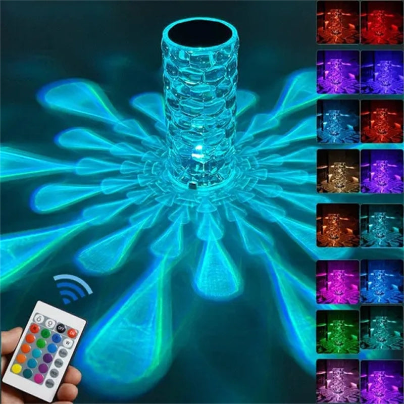 Lampe LED Effet Diamant Rechargeable et Tactile pour Décoration