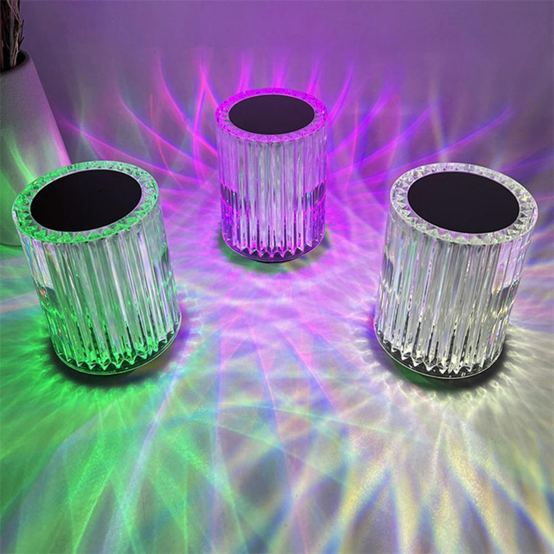 Lampe d'ambiance LED effet cristal