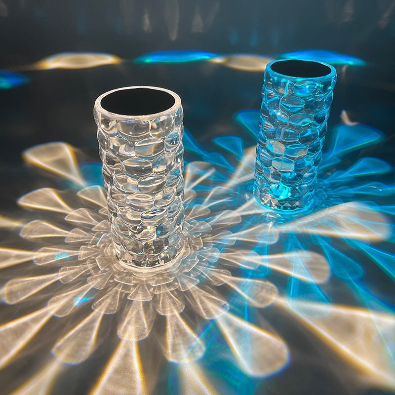 Lampe LED Effet Diamant Rechargeable et Tactile pour Décoration