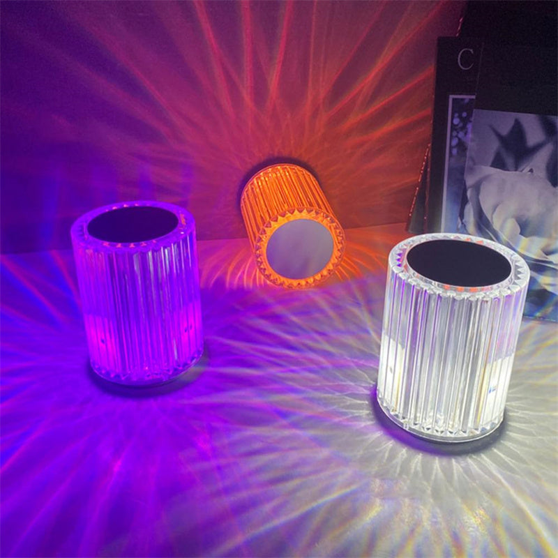 Lampe d'ambiance LED effet cristal
