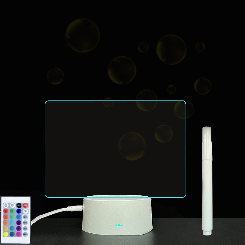 Tableau d’écriture à la main en acrylique 3D avec éclairage LED