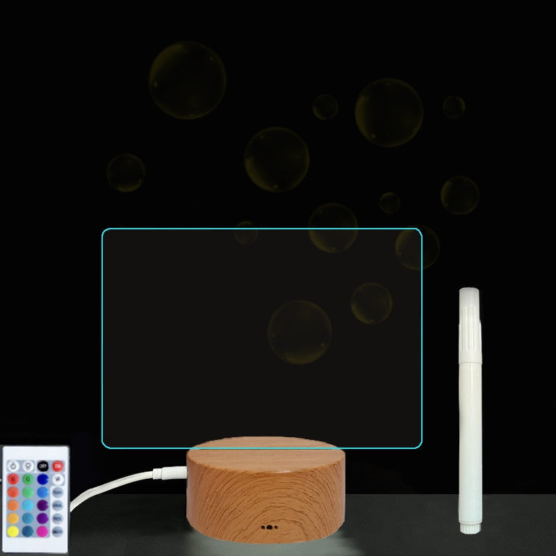Tableau d’écriture à la main en acrylique 3D avec éclairage LED