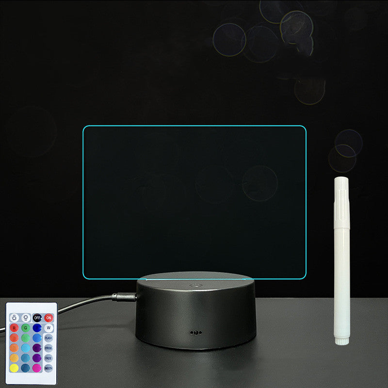 Tableau d’écriture à la main en acrylique 3D avec éclairage LED