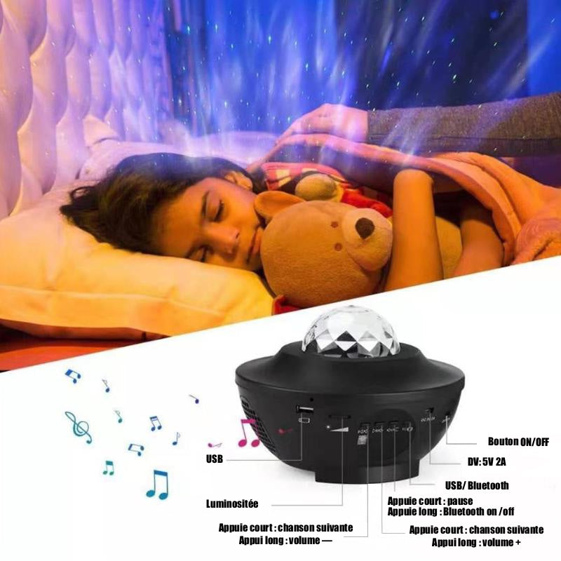 Veilleuse LED avec lecteur de musique Bluetooth et USB