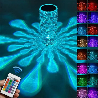 Lampe LED Effet Diamant Rechargeable et Tactile pour Décoration