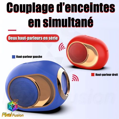 Enceinte design bluetooth décorative portable extérieur sans fil subwoofer - Couplage d'enceintes simultané