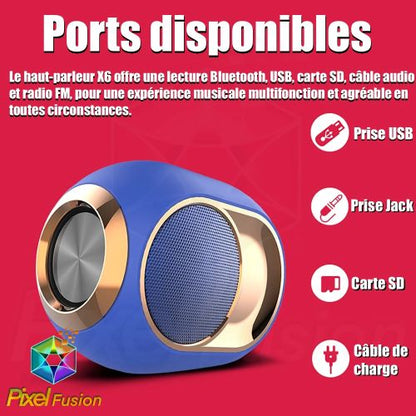 Enceinte design bluetooth décorative portable extérieur sans fil subwoofer - Ports disponibles