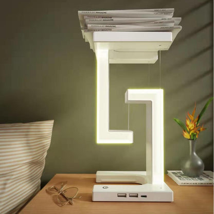 Lampe de table flottante avec chargeur sans fil pour smartphone