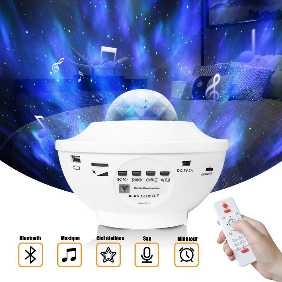 Veilleuse LED avec lecteur de musique Bluetooth et USB
